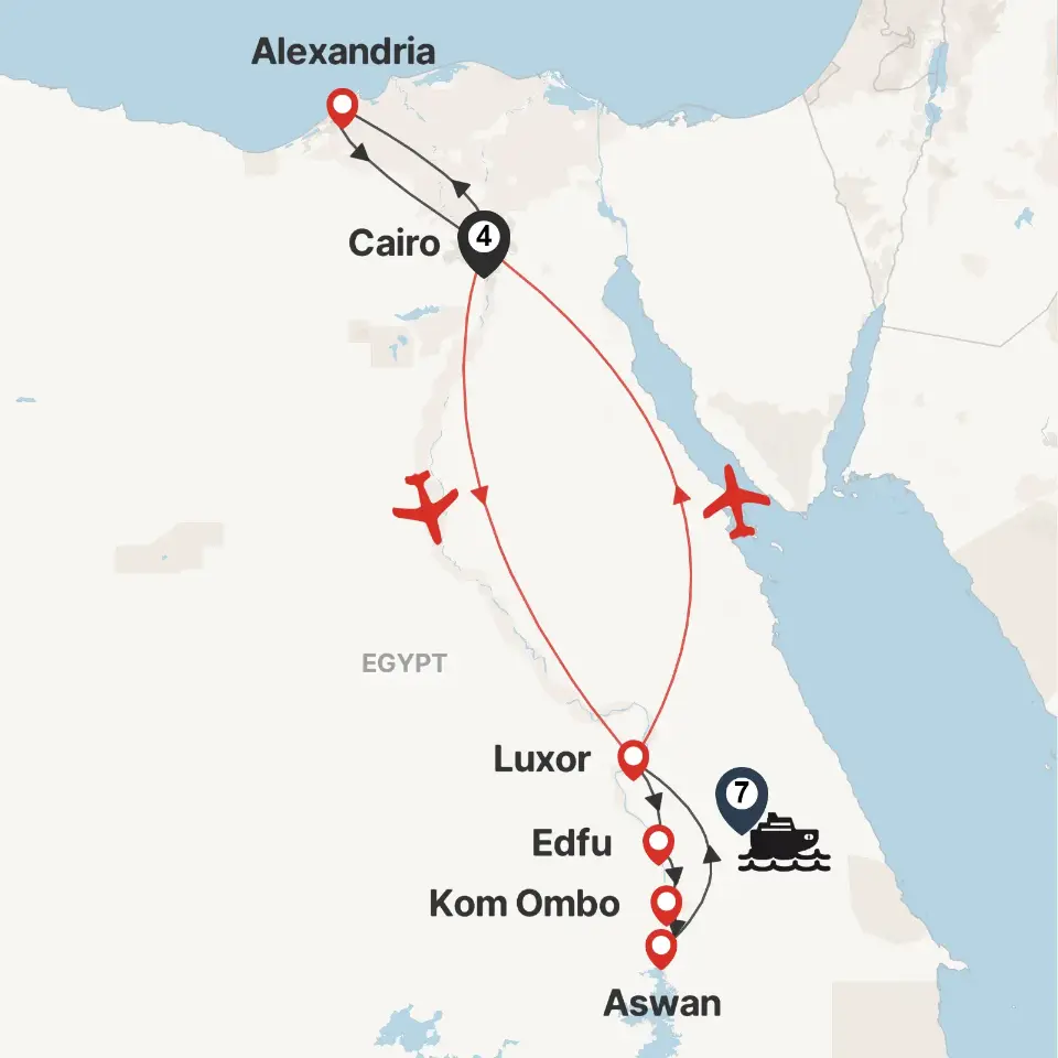 Trip map & itinerary