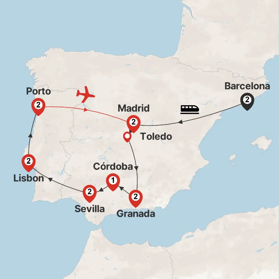 Trip map & itinerary
