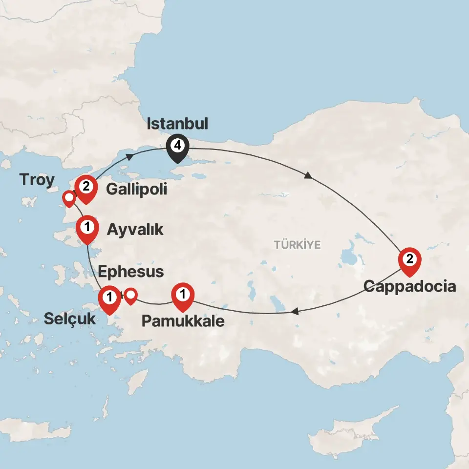Trip map & itinerary
