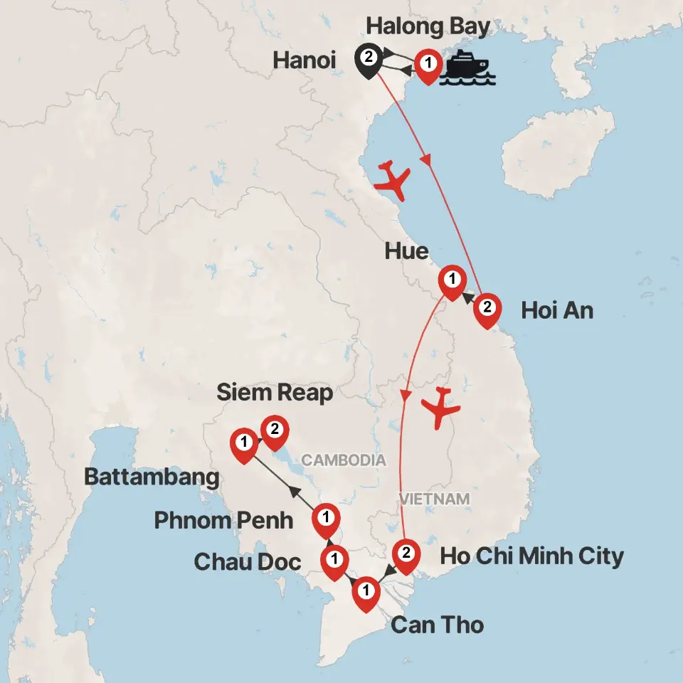Trip map & itinerary