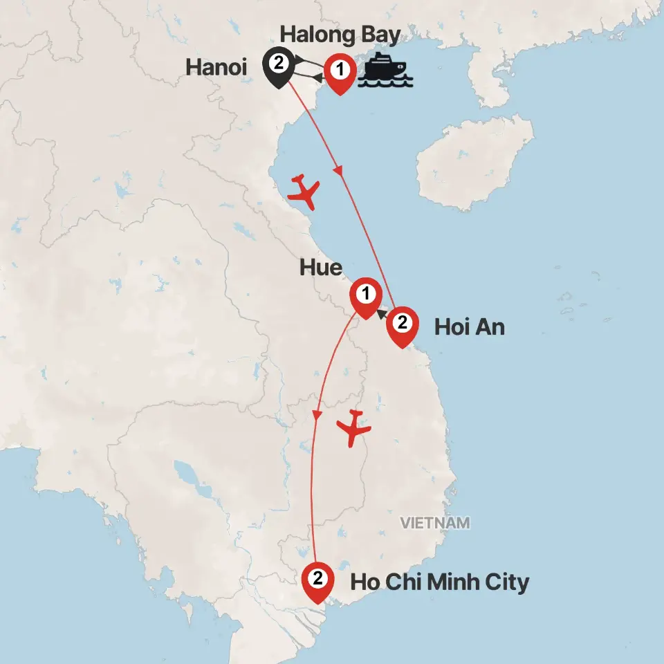 Trip map & itinerary