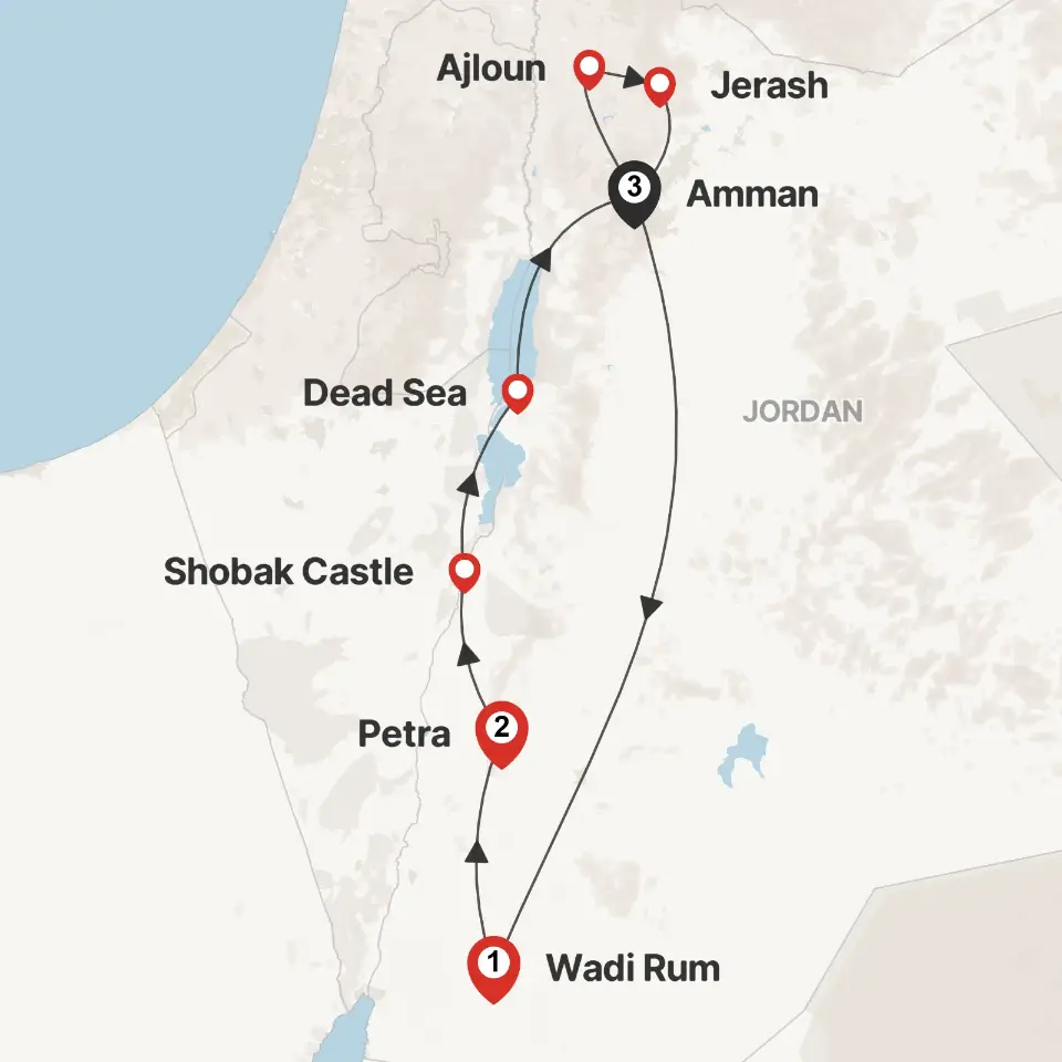 Trip map & itinerary