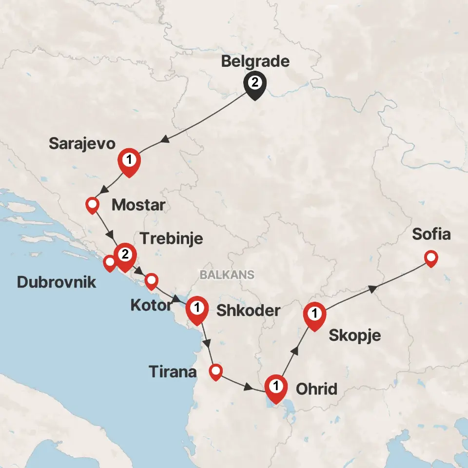 Trip map & itinerary