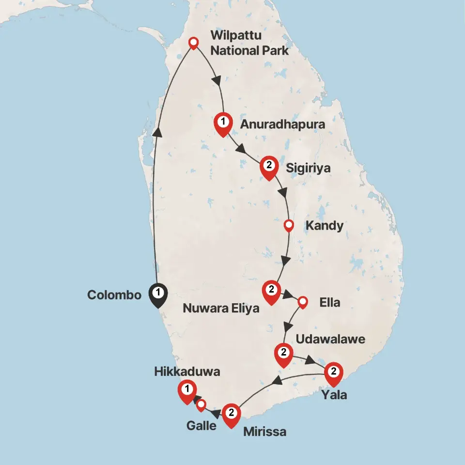 Trip map & itinerary