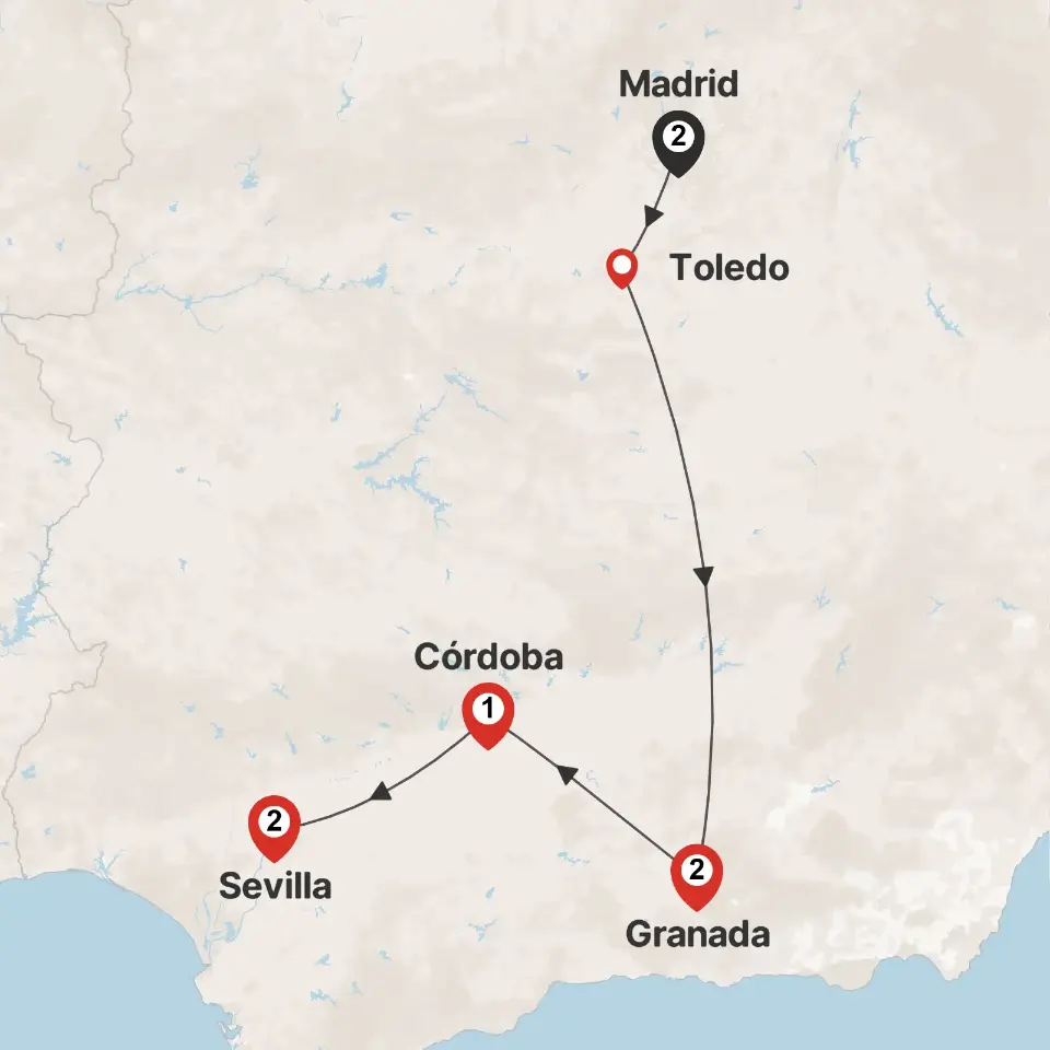 Trip map & itinerary