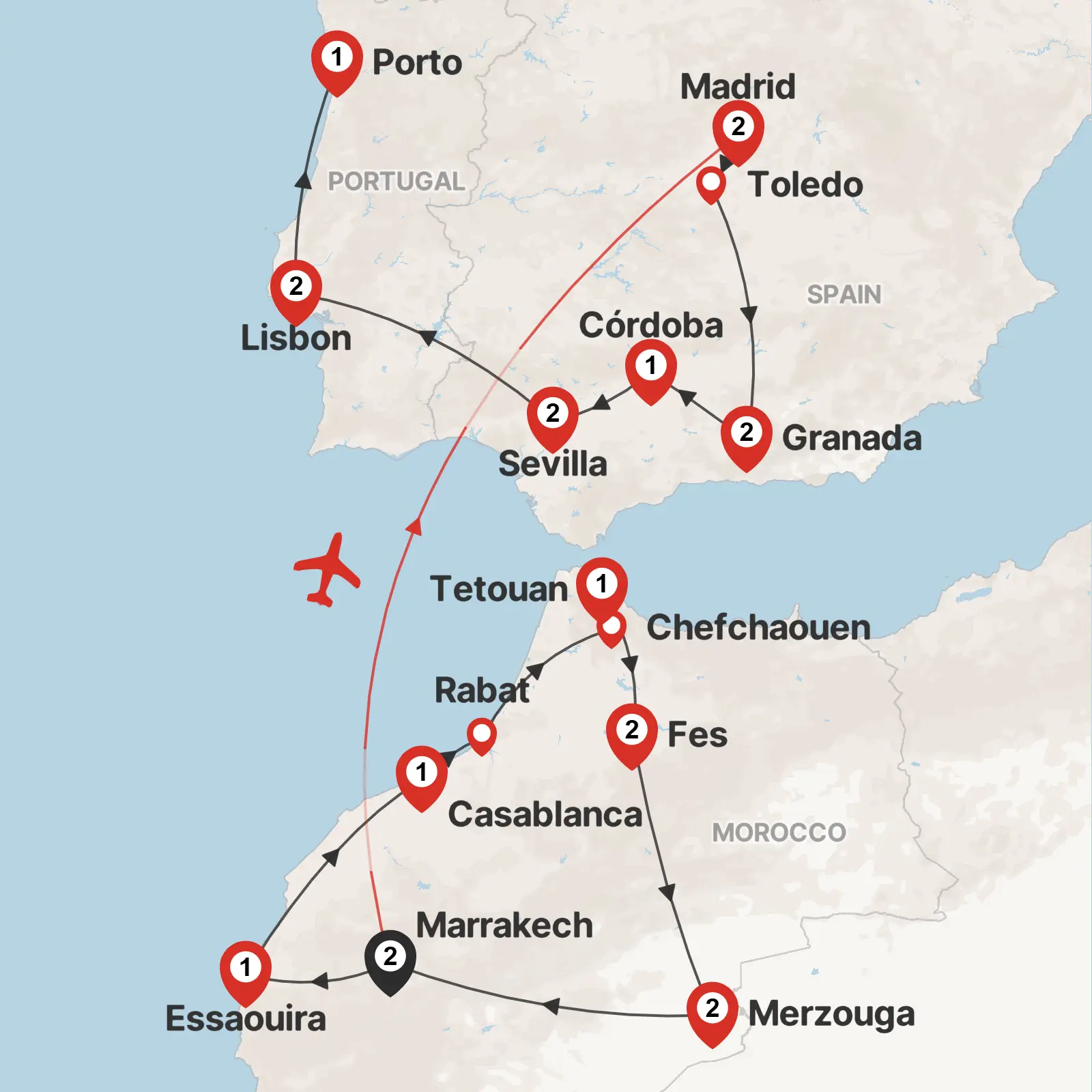 Legendary Morocco & Spain & Portugal
