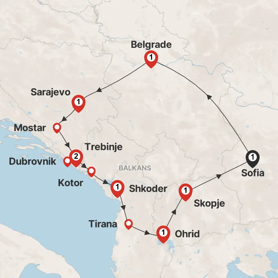 Trip map & itinerary
