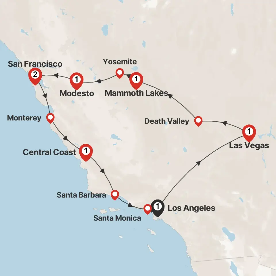 Trip map & itinerary