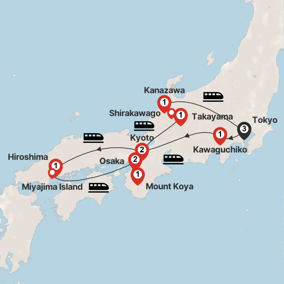 Trip map & itinerary