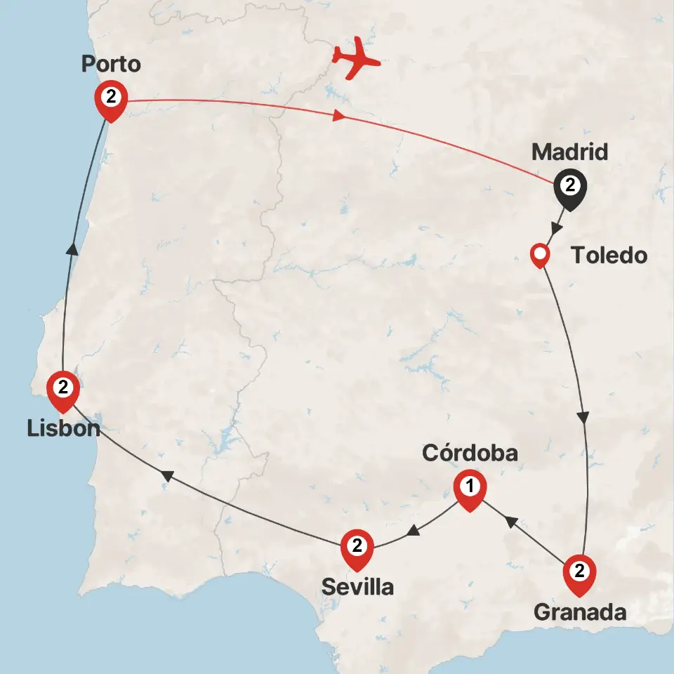 Trip map & itinerary
