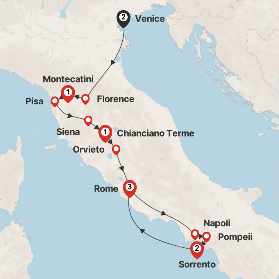 Trip map & itinerary