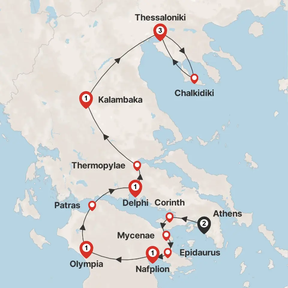 Trip map & itinerary