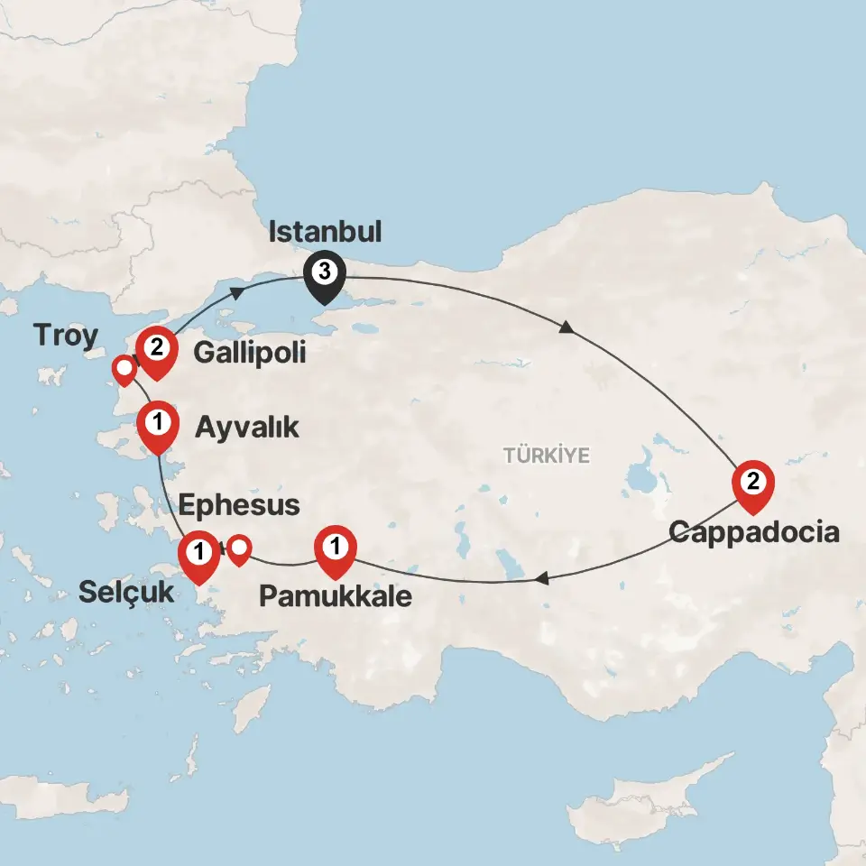 Trip map & itinerary