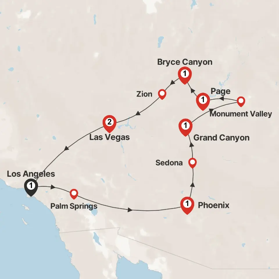 Trip map & itinerary