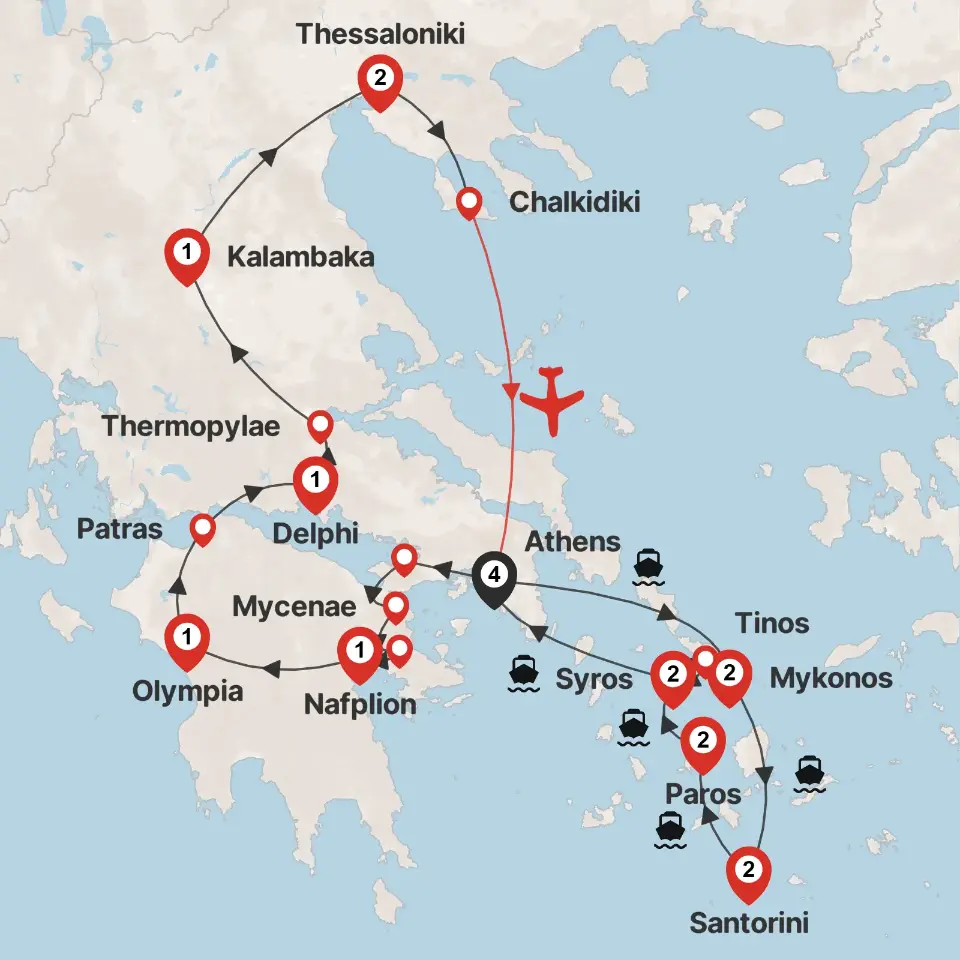 Trip map & itinerary