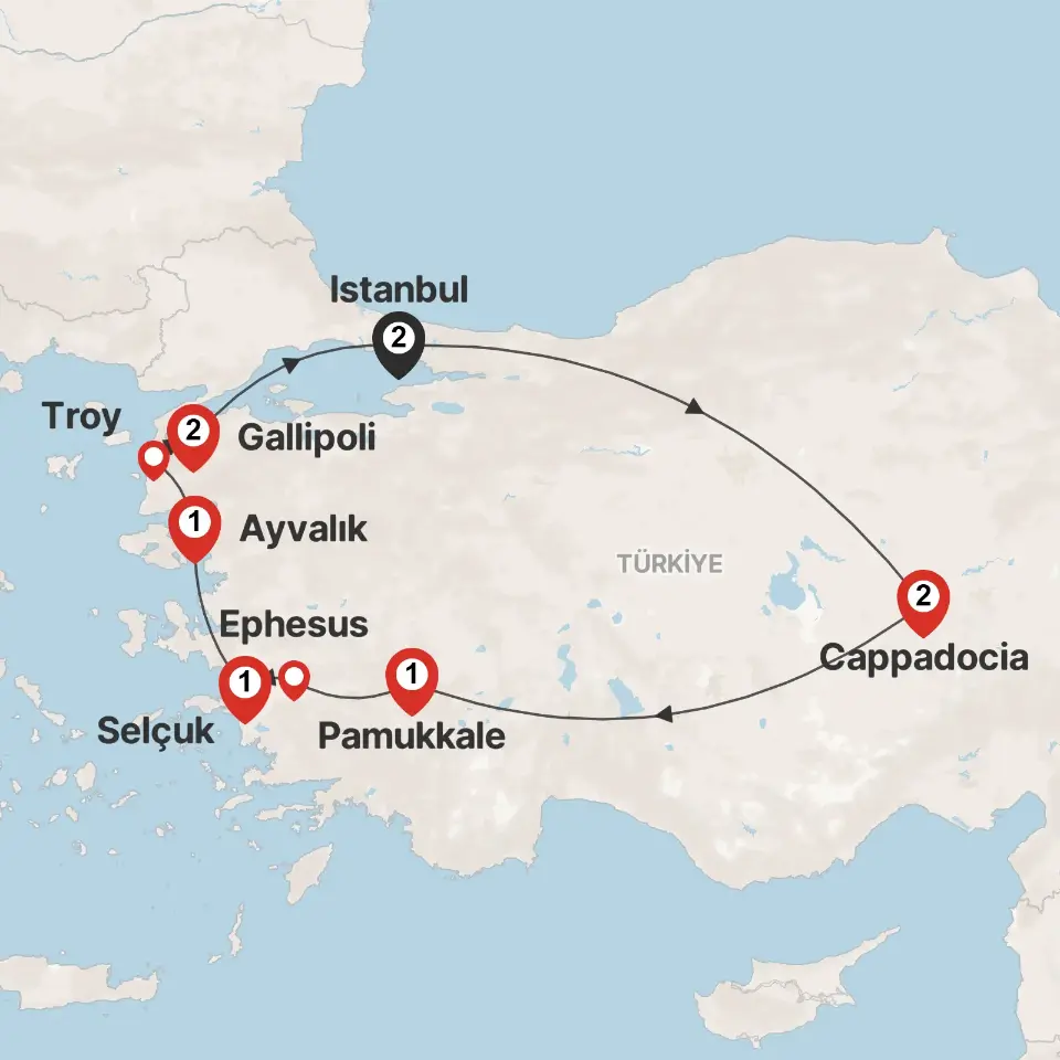 Trip map & itinerary
