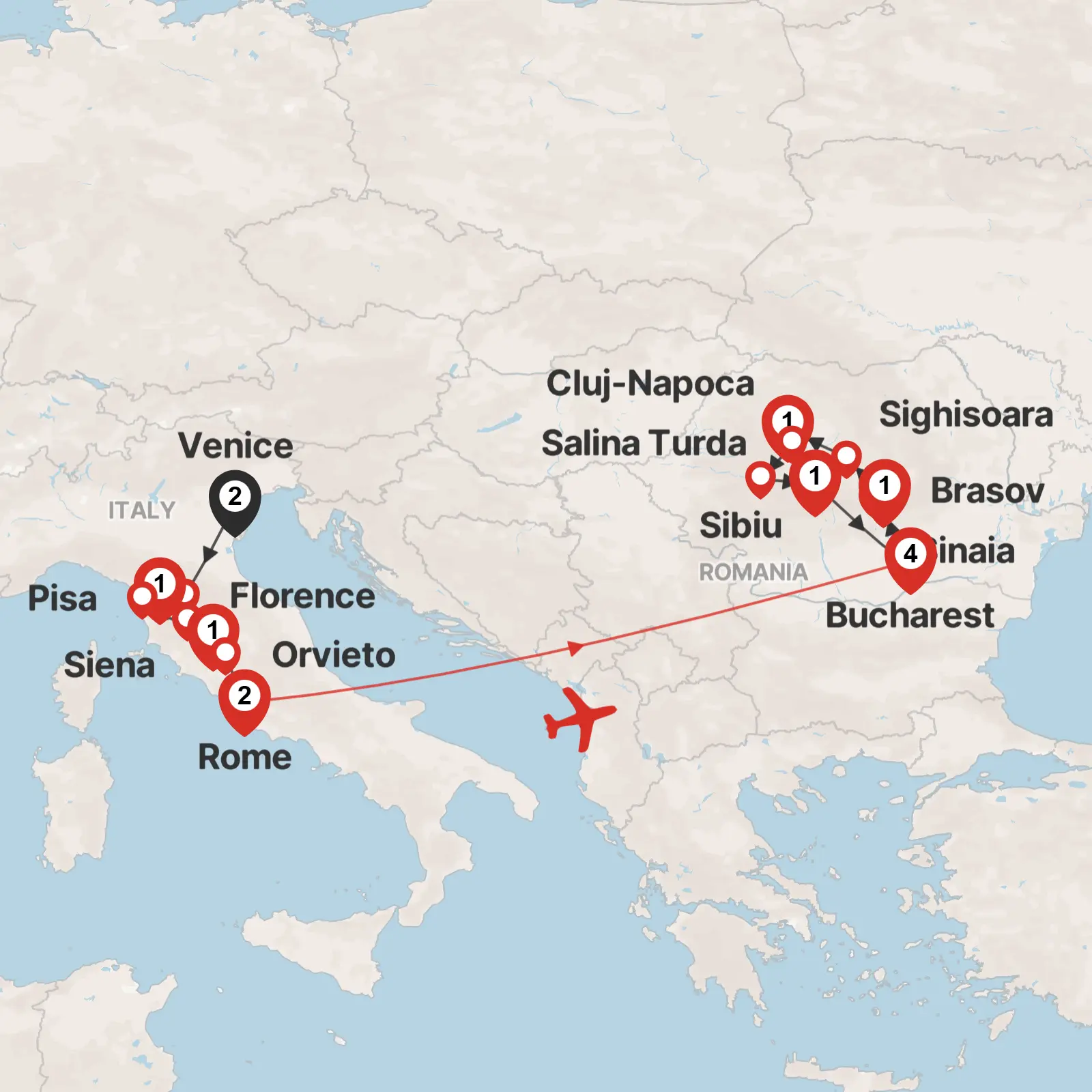 Incredible Italy & Transylvania