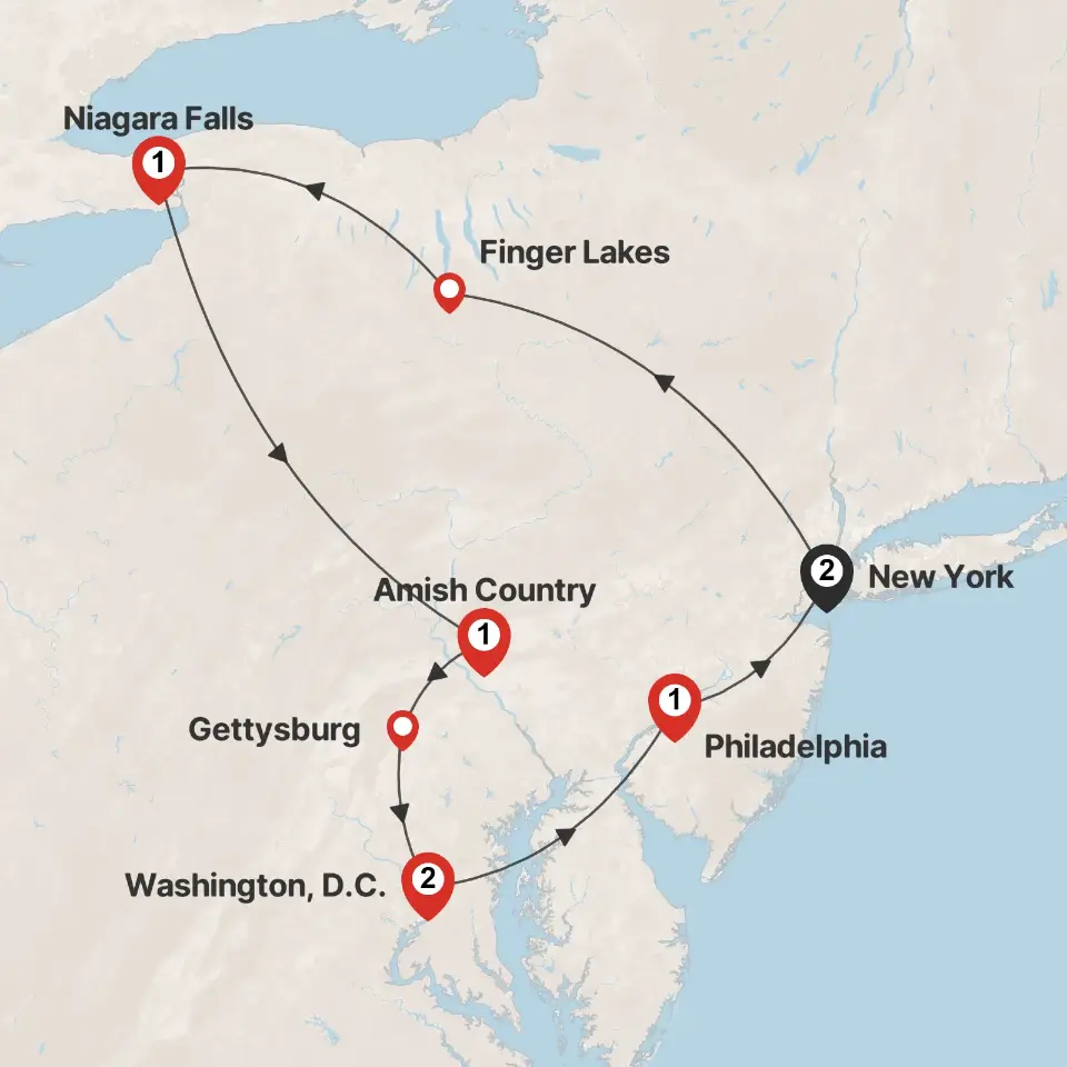 Trip map & itinerary