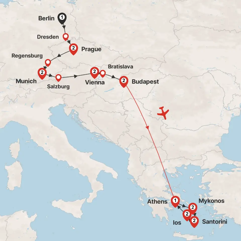 Trip map & itinerary