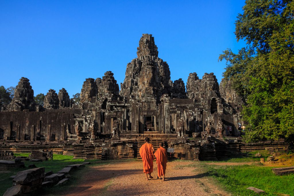 Bayons Angor Wat, ancient architecture in Cambodia