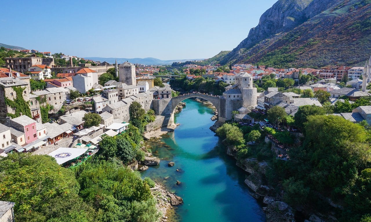 Stari Most in Mostar Bosnia And Herzegovina