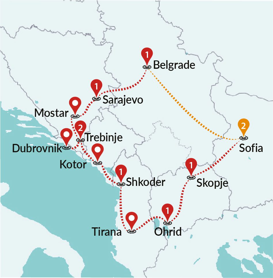 tourhub | Travel Talk Tours | Balkan Discovery | BLD | Route Map