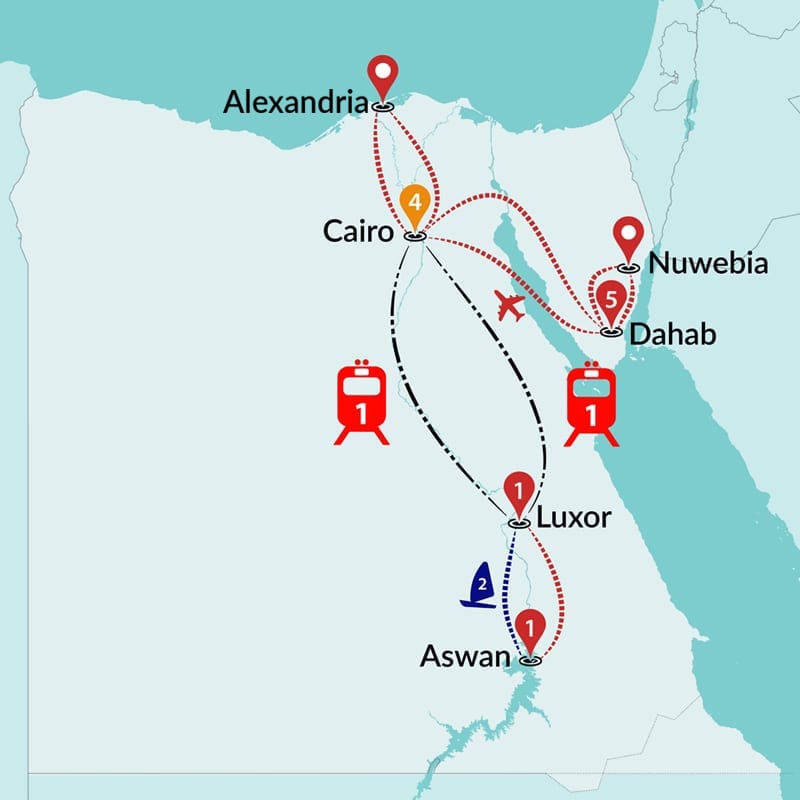 tourhub | Travel Talk Tours | Absolute Egypt | Tour Map