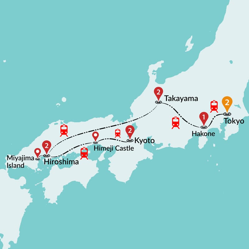 tourhub | Travel Talk Tours | Japan Explorer | Tour Map