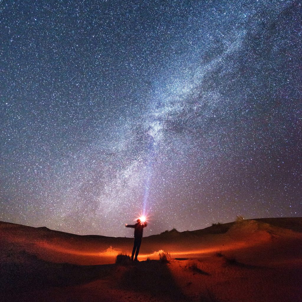 Stargazing is one of the best things you can do in the Sahara desert. The miles of barren land mean that little to no light pollution can obscure the sky. As a result, the entire universe becomes visible above your head.
