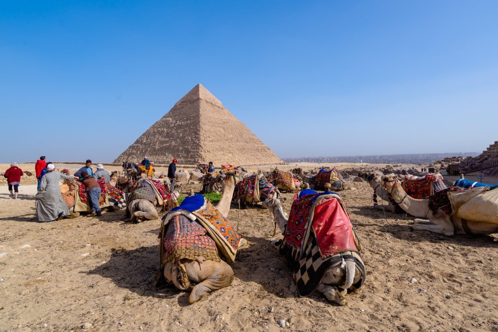 The Pyramids of Giza were built more than 1,200 years before the rule of King Tut 