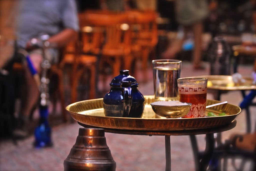 Typical Egyptian Tea in local bazaar